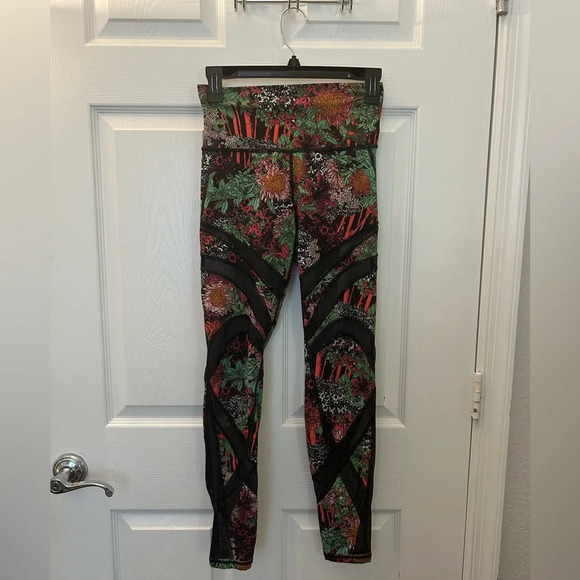 ! Lululemon wunder under high rise mesh leggings zen garden print sz 6 - Picture 3 of 6